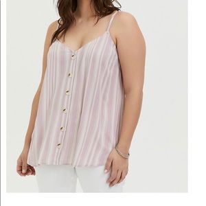 Torrid s:Large Mauve pink strip cami